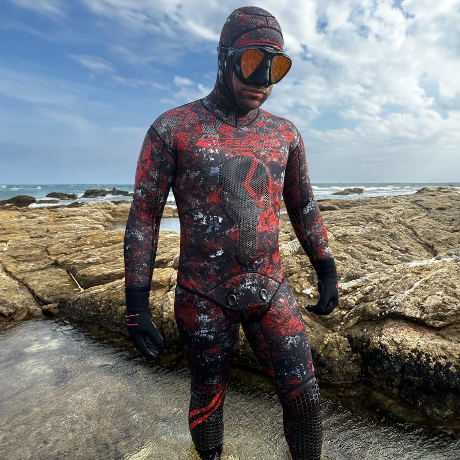 EPSEALON Tactical Ghost Neoprene Giacca 5 mm Tuta da caccia subacquea immersioni pesca apnea Freediving Spearfishing Wetsuit Jacket