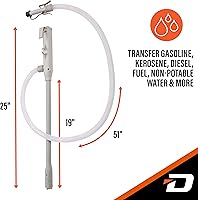 Vista 6 de DeWay Bomba de Transferencia de Combustible de Varilla con Batería con Boquilla de Parada Automática, Flujo Rápido de 3.2 GPM y Manguera