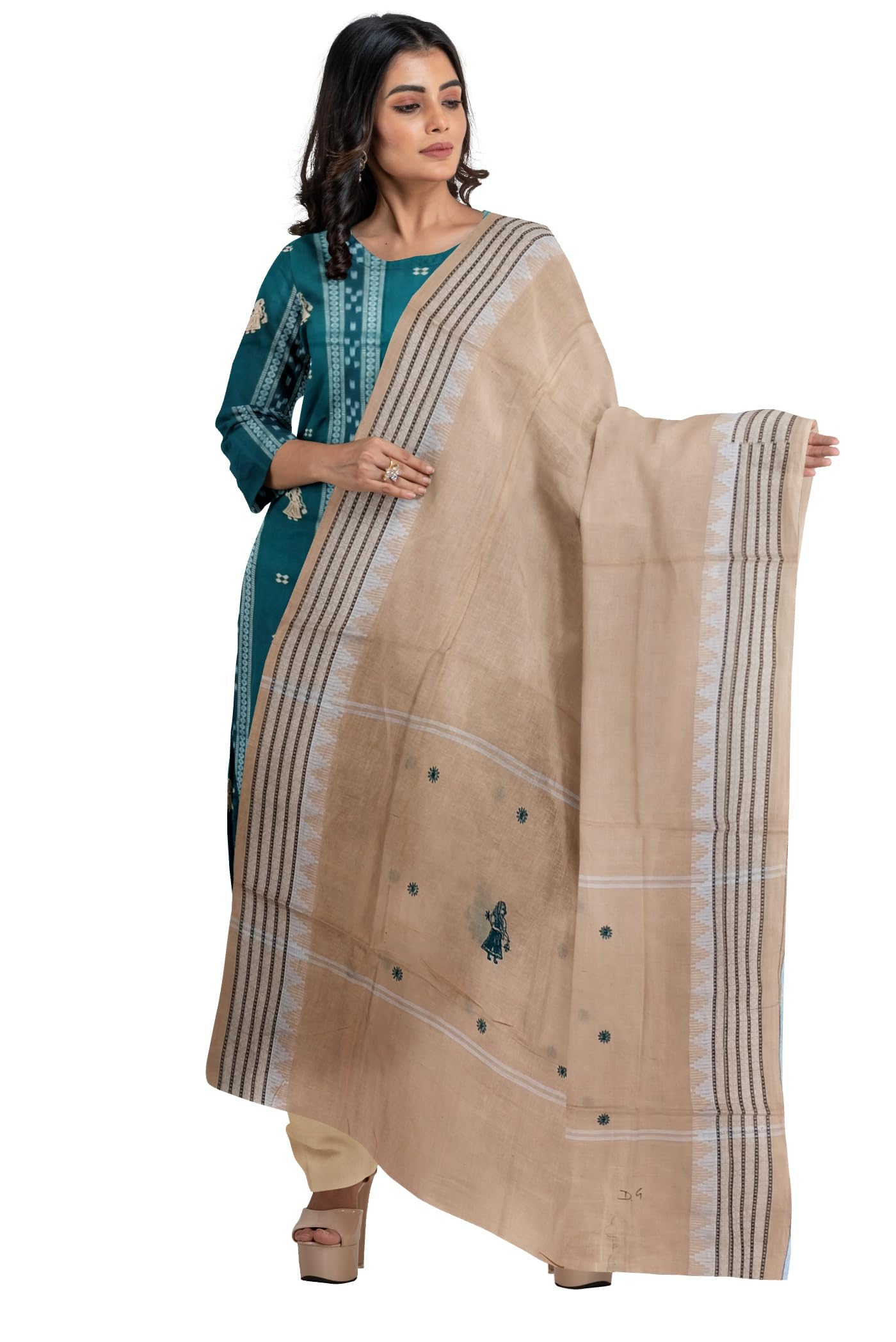nuapatanaloom Odisha Sambalpuri Handloom Women's Ikat Cotton Ethnic Dress Material Set Unstitched Traibal Print salwar suit for Women's-picture-30