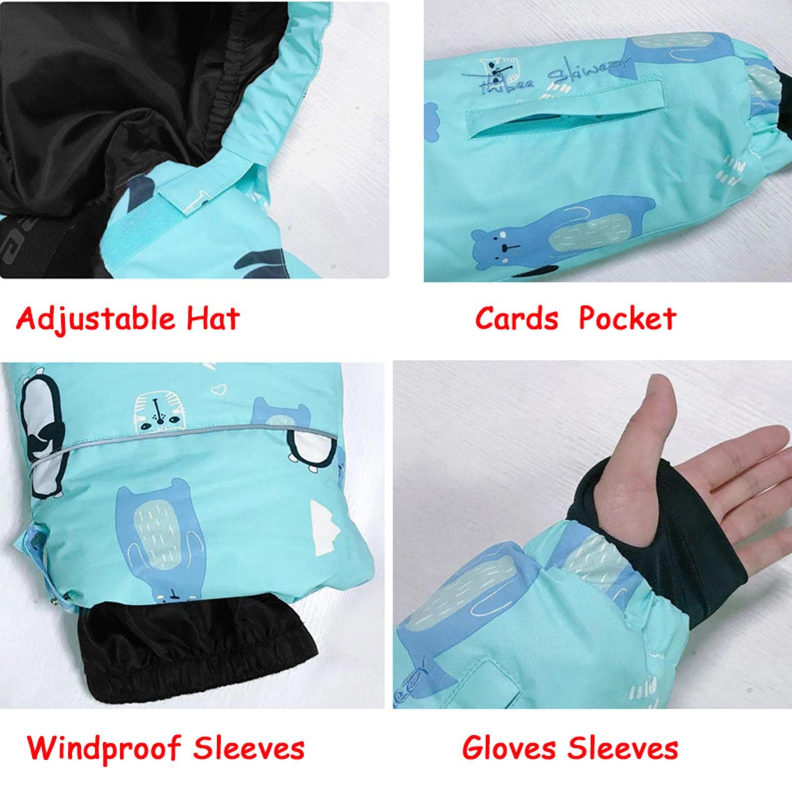 Tute da Neve per I Piccoli,Vestito da Neve Un Pezzo di Cartone animato | Ragazzi Ragazze Abbigliamento Da Sci Tute Invernali Impermeabile Snowboard Outdoor Attrezzature