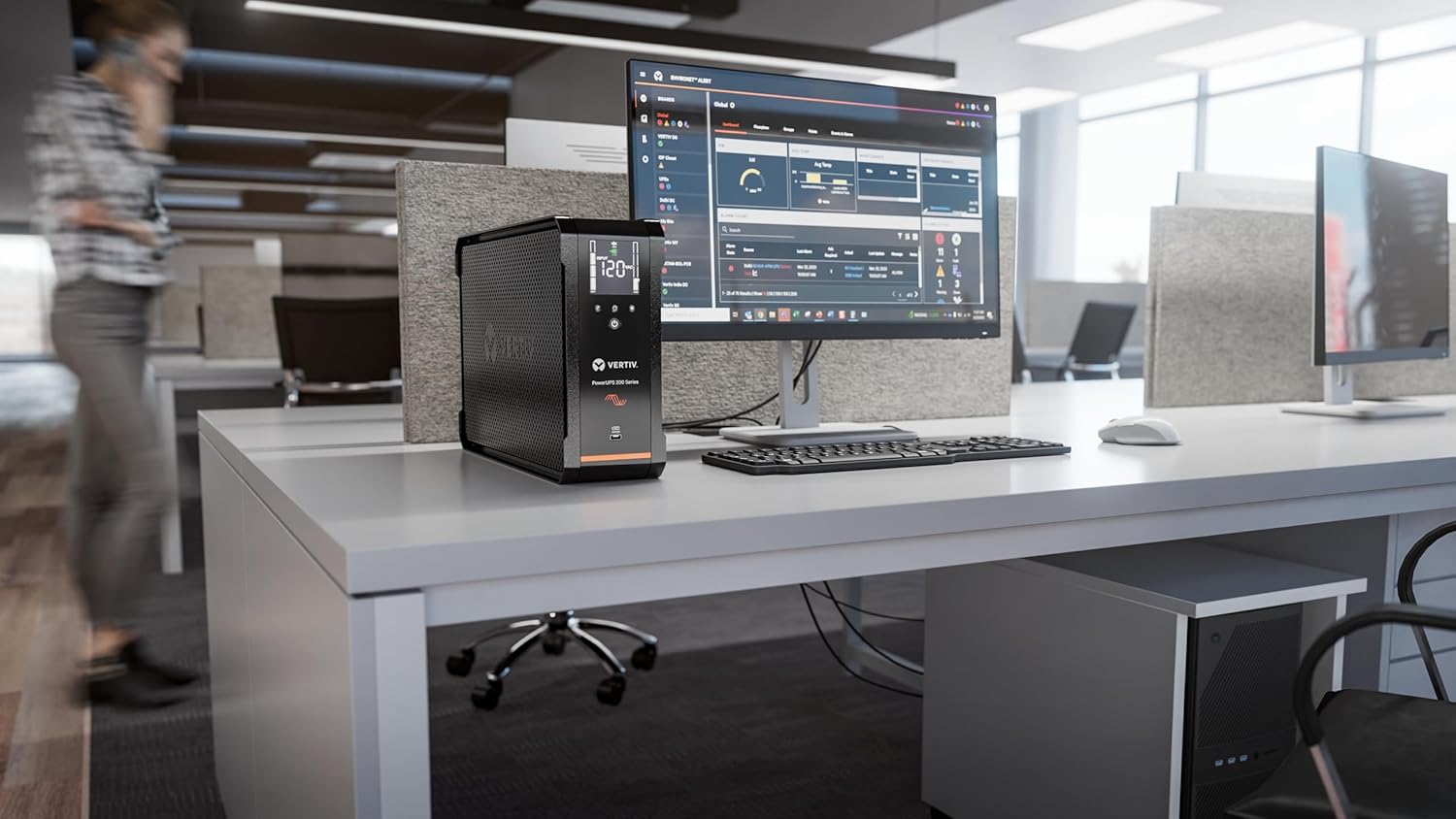 Vertiv Liebert PowerUPS 200, PSA6-850LVT, Line Interactive UPS 850VA/530W, Battery Backup & Surge Protector, AVR, 8 Outlets, USB C+A Charging, 3 Year Warranty