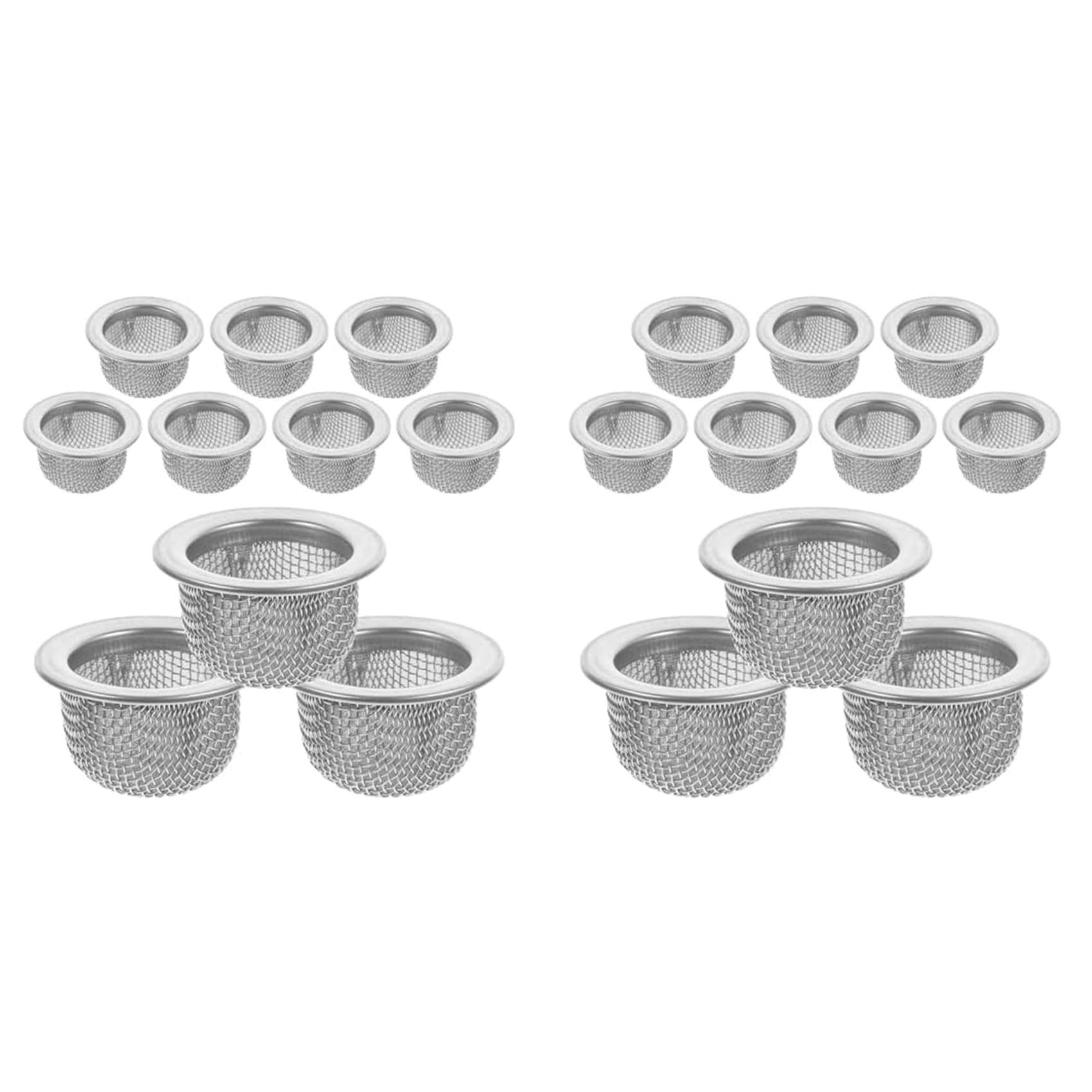 Jnchdghwa Silver 20Pcs Double Screen Filter Cocktail Smoker Screen Mini Mesh Bowl Screen Filter For Whiskey Smoker