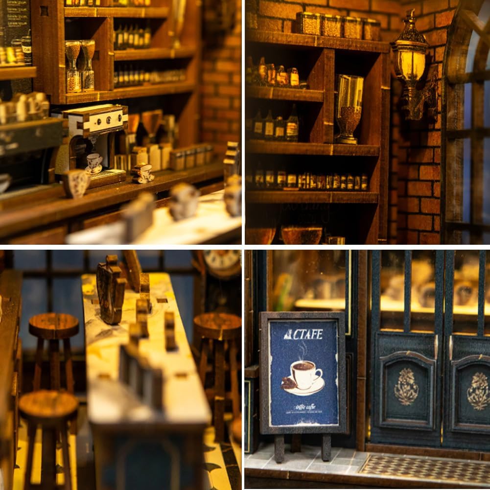 Diymnhaus-DIY Booknook Kit 3D Wooden Assembly Romantic Bridal Shop Miniature Architectural Model Micro Dollhouse Kit Adult Assembly Kit Home Decor Creative Shipped from the USA