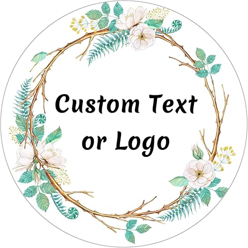 JOVELLO Calcomanías personalizadas, 60 a 1000 unidades, etiquetas circulares personalizadas para negocios, logotipo, oficina, fiestas, etc.