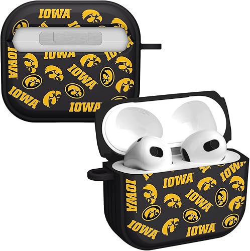 Miniatura 7 de AFFINITY BANDS Iowa Hawkeyes Camo HDX - Funda compatible con Apple AirPods Gen 1 y 2 Camouflaje,Champion Series,Clásico,Iowa Hawkeyes,2-Iowa