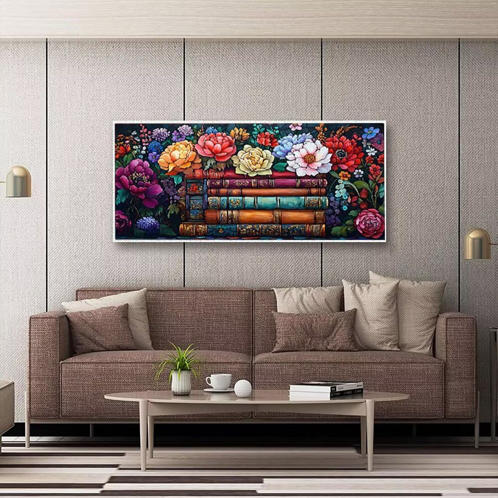 DIY zestawy do malowania diamentowego dla dorosłych, duże XXL, książeczki kwiatowe, okrągłe pełne wiertło, 5D, dla dzieci, kreatywny, klejnot, mozaika, rękodzieło, duży zestaw do salonu, sypialni