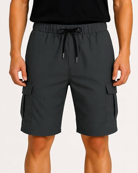 Mens Casual Shorts Lightweight Quick Dry Athletic Cargo Running Shorts - 2