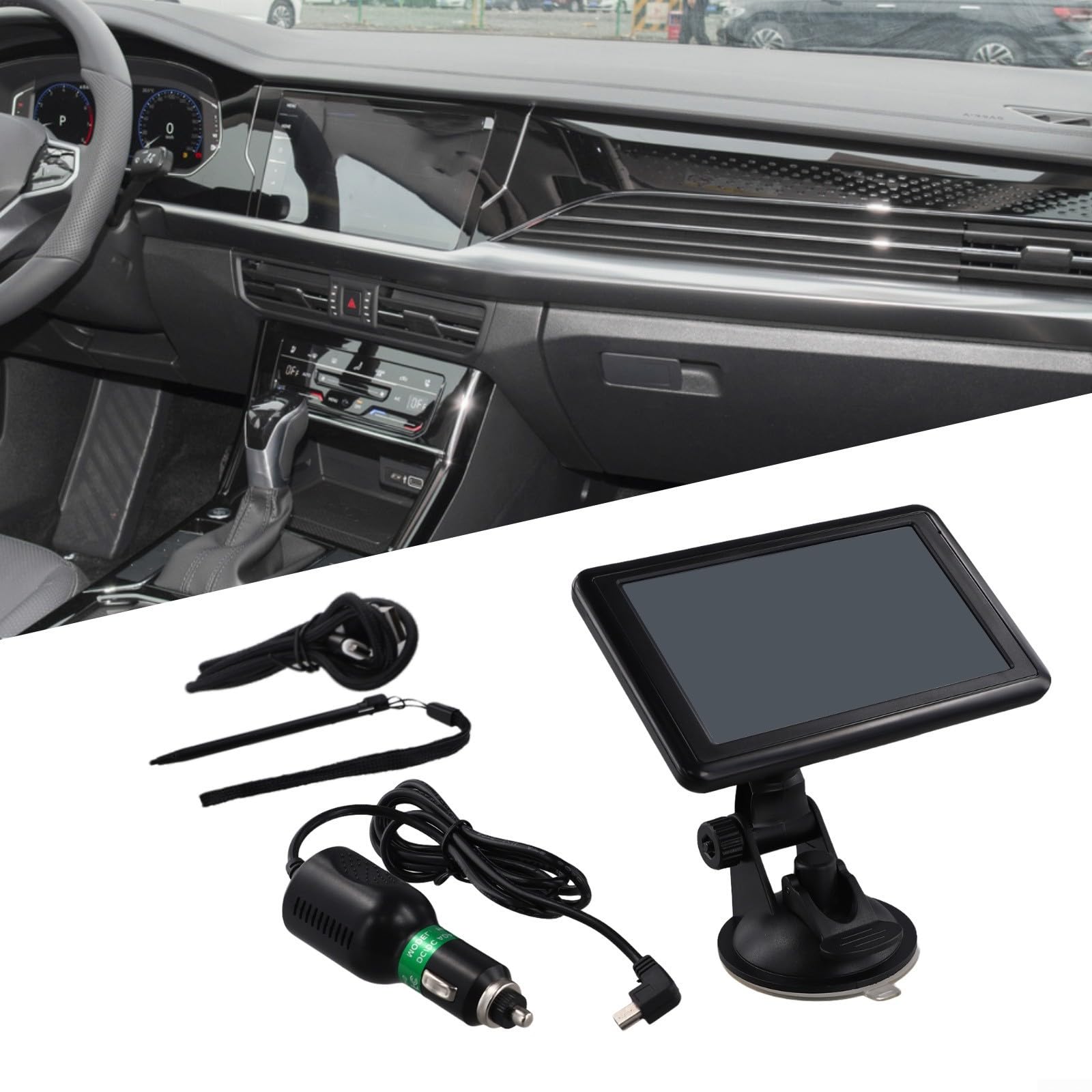 Navigatore GPS touch screen da 12,7 cm, navigatore satellitare per auto con mappa del Regno Unito, navigazione GPS per auto, camion, con guida vocale e autovelox allarmante
