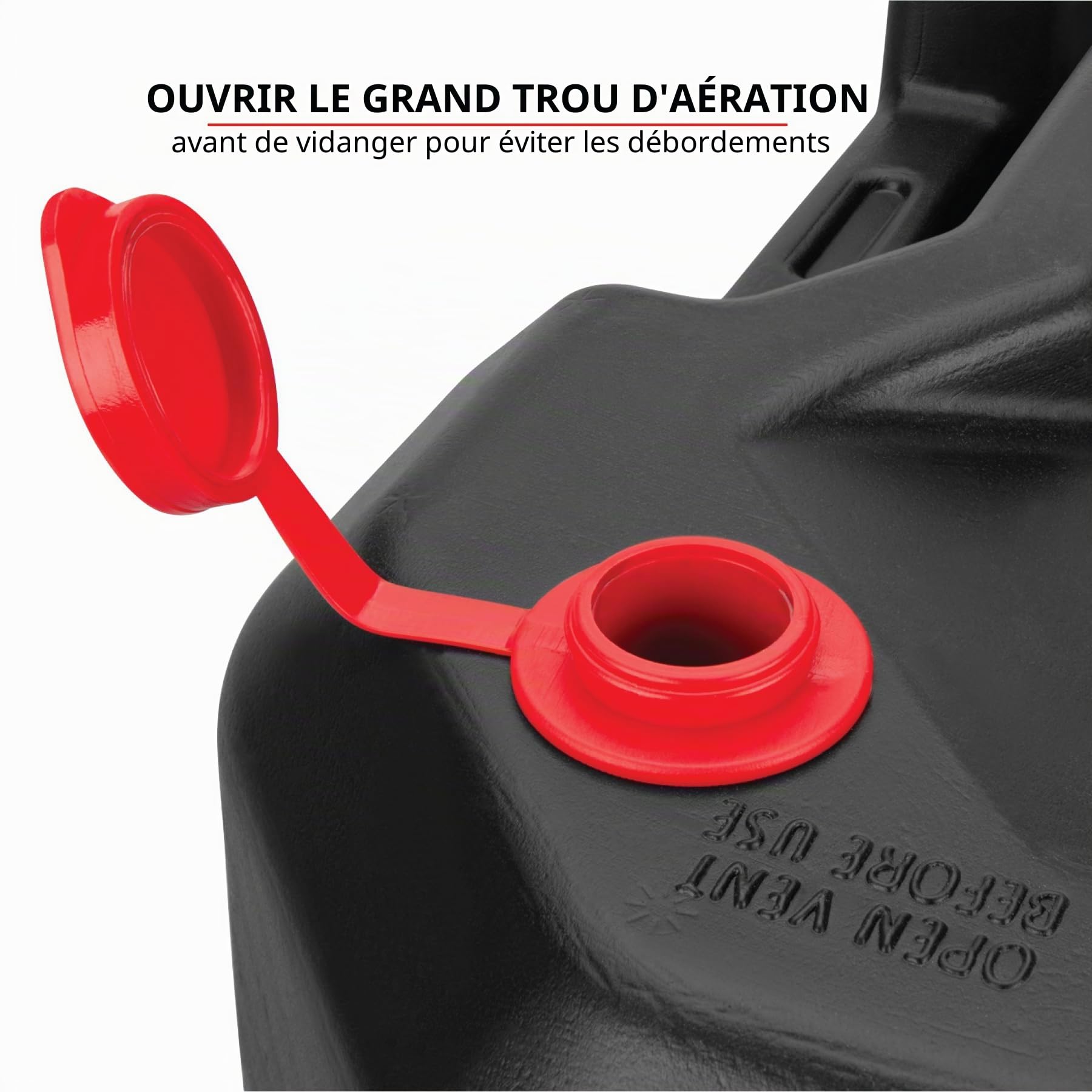 PERFORMANCE TOOL W4077 Récipient de vidange d'huile de 16 litres, puits de vidange Profonde, poignées intégrées, Joints d'étanchéité en Caoutchouc, Noir