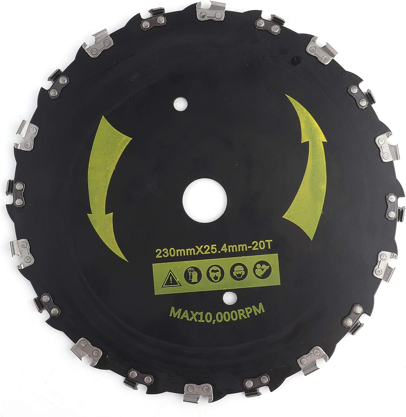 High Carbon Steel Circular Saw Blade Replacement for Brush Cutters - 9 Inch Diameter 20T Cutting Accessory with 25 mm Universal Aperture for Cutting Bamboo Shrubs and Weeds
