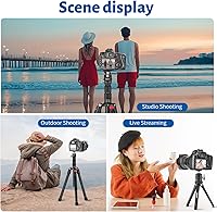 Vista 7 de CAVIX MT-03 Cabezal de trípode panorámico para cámara, cabeza de bola pequeña con placa de liberación rápida Arca Swiss Capacidad de carga de nivel