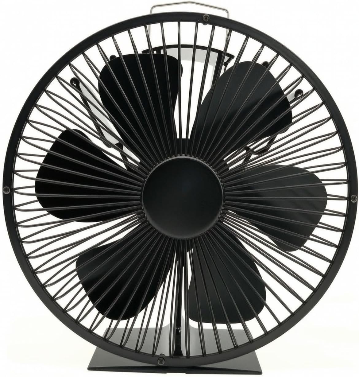 Heat-Powered Fireplace Fan with Carry Handle Portable Fireplace Top Fan Energy Efficient for Living Room