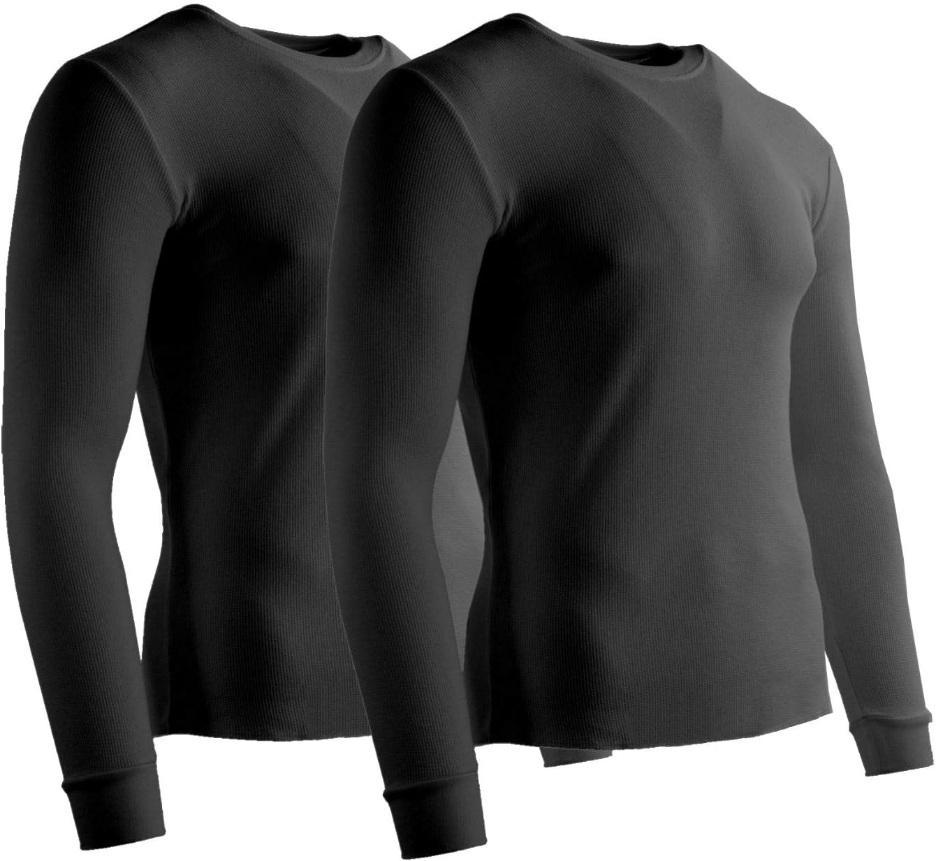 Men’s Thermal Waffle Knit Long Sleeve Shirt, Soft Midweight Cotton Blend Casual Fit Top