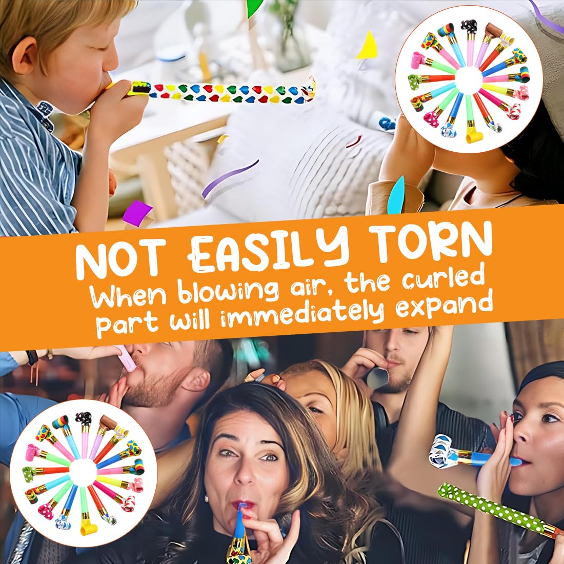 20 Sifflets Trompette pour Enfants, Pour Enfants En Plastique Accessoires De Fête Bruits Cornes De Carnaval Pour Enfants Accessoires De Fête Pour Fêtes Réunions Anniversair