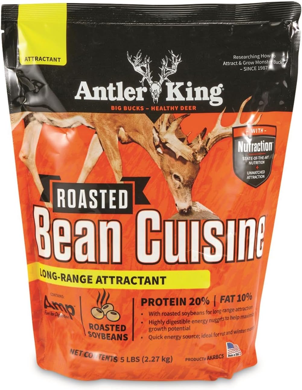 Antler King Roasted Bean Cuisine New Formula Deer Attractant, 5 lb Bag High Power Deer Feed Supplement/Attractant