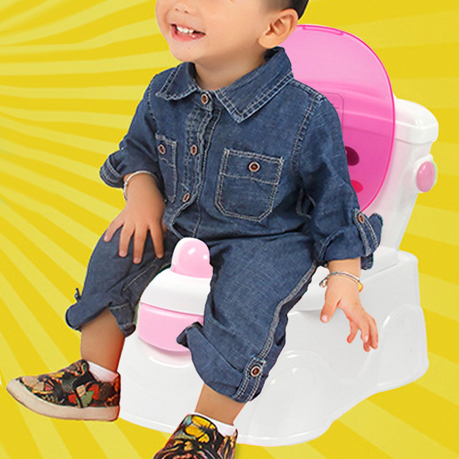 Inodoro Ergonómico para Niños Pequeños con Respaldo (PP)