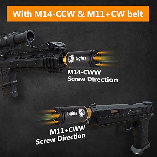 Miniatura 6 de Unidad de trazador encendedor brilla en la oscuridad para 0.551 in CCW/0.394 in CW Rosca M14 CCW rosca a rosca M11 CW