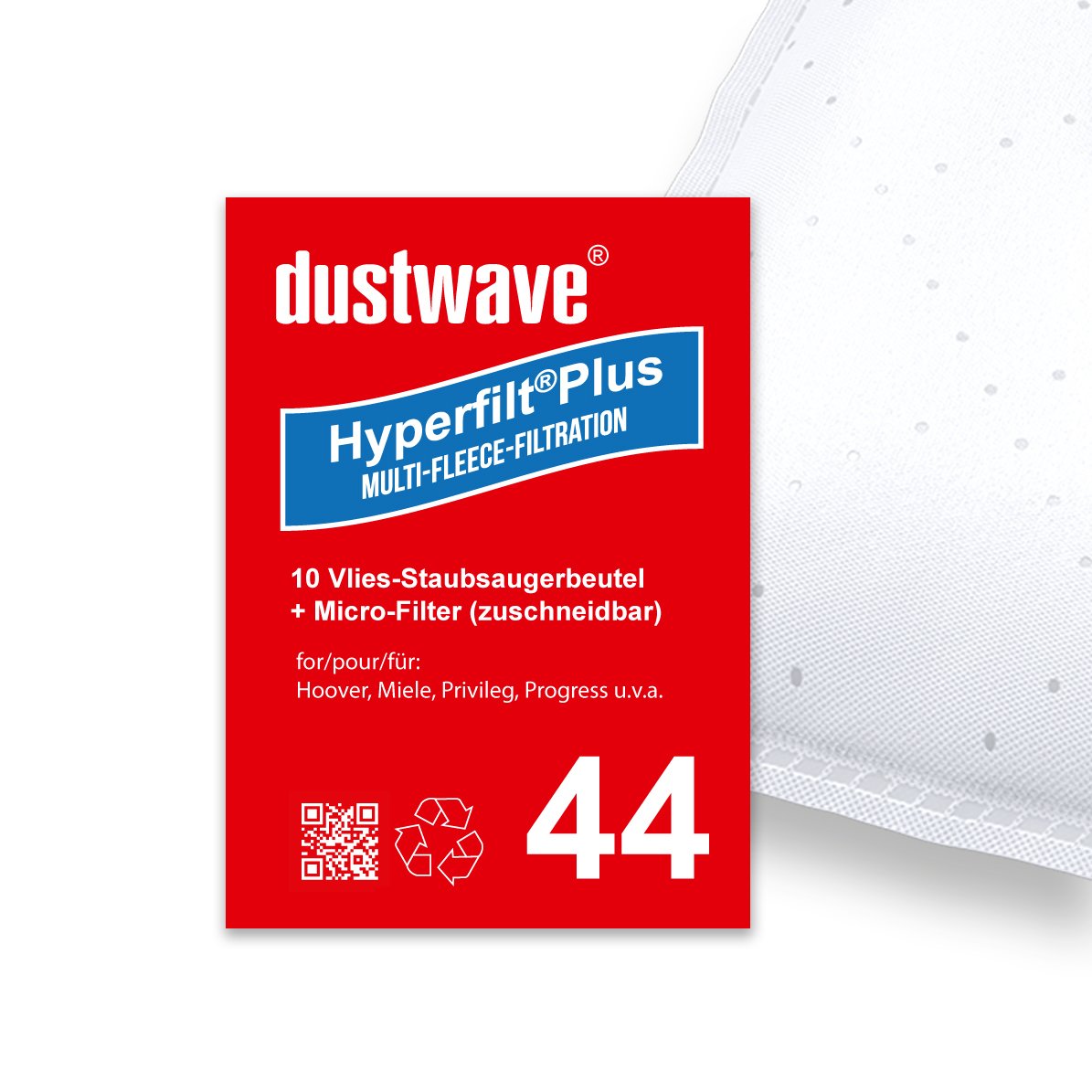 Confezione Risparmio Da 10 Sacchetti Per Aspirapolvere Compatibili Miele + Microfiltro, Made In Germany, Per Modelli S4210/Wave E Molti Altri