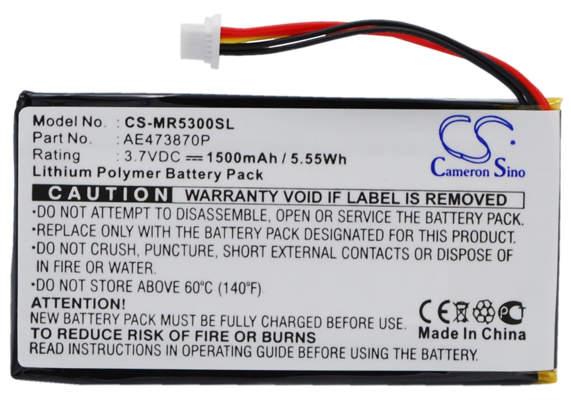 VI VINTRONS Battery for Magellan Maestro 5300, Maestro 5310, Maestro Elite 5340, AE473870P,