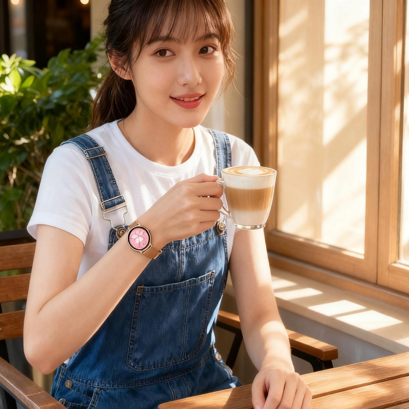 Smartwatch dla kobiet: okrągły wyświetlacz, połączenia bezprzewodowe, NFC, monitor tlenu we krwi i serca, różowe złoto fitness dla i Androida
