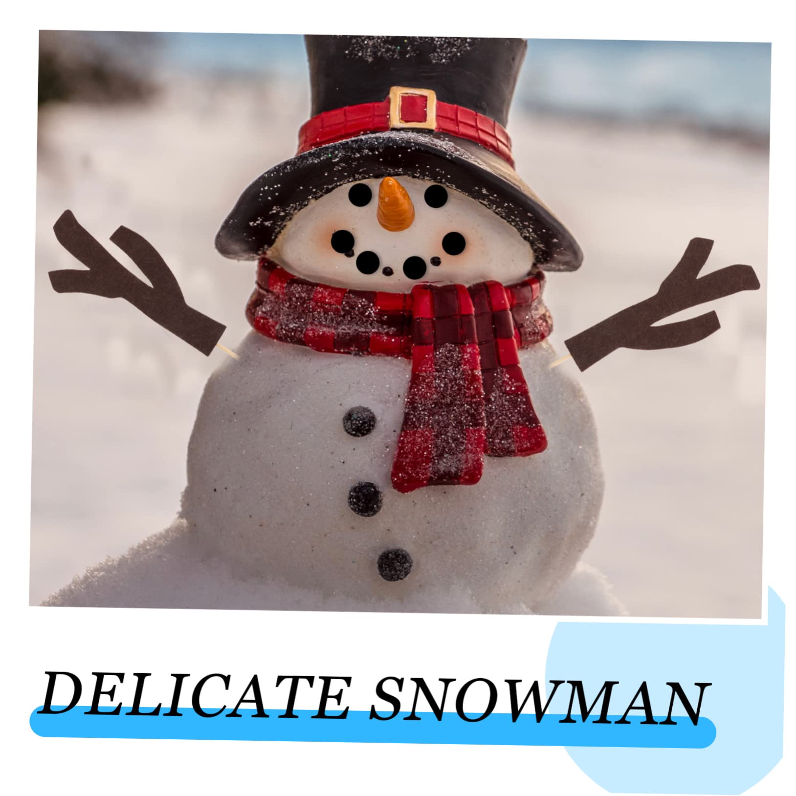 IMIKEYA 4 Sätze Schneemann- Schneemann Bausatz Weihnachtsschneemannmütze Schneemann-handwerksteile Schneemann-Stick-hände Weihnachtsschmuck Schneemann Selber Machen Hölzern
