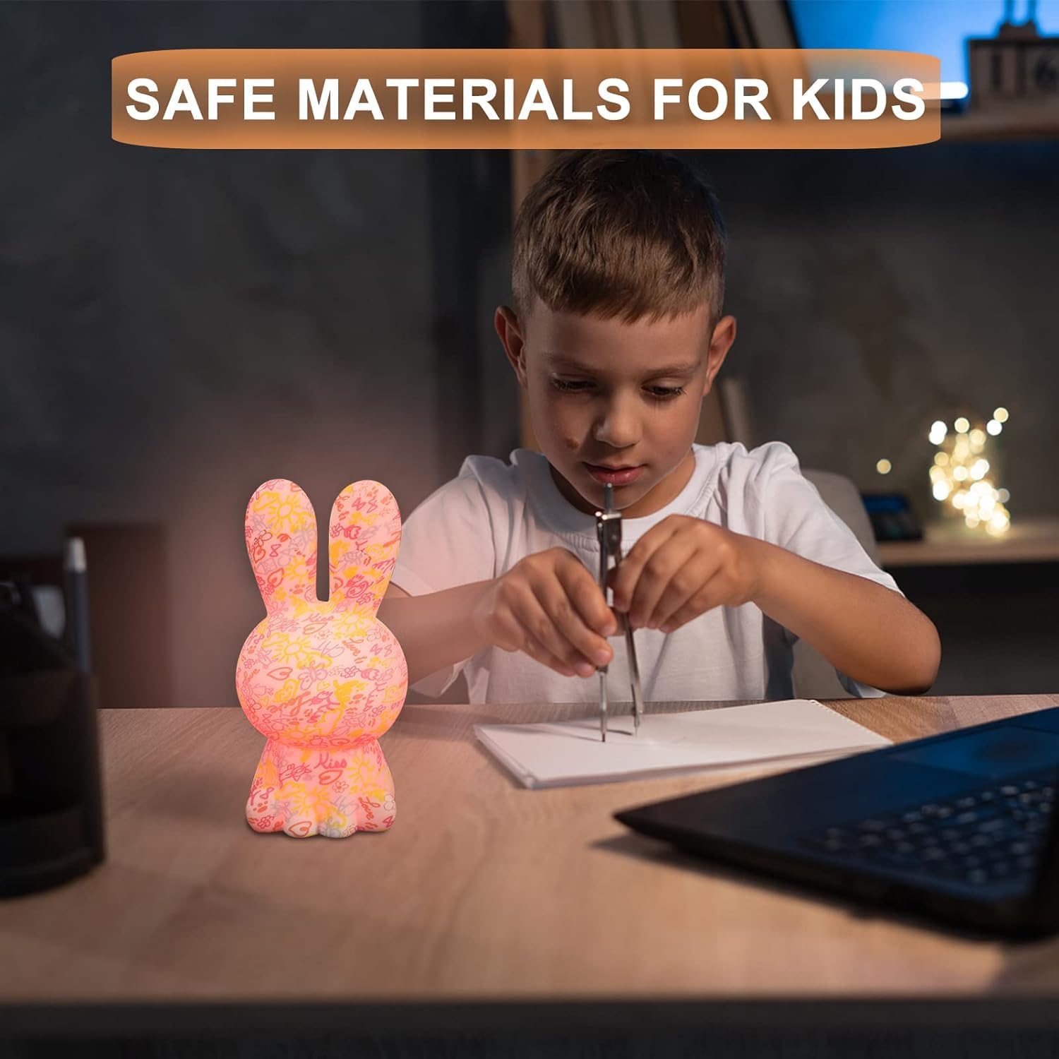 Único Lámpara de Noche Exquisita para niños, luz Nocturna Recargable por USB, luz para guardería de bebé, lámpara pequeña, luz Nocturna sin Parpadeo Luz de Noche