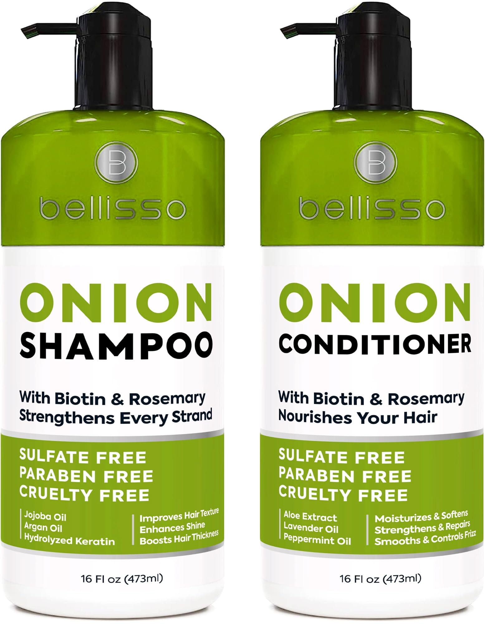 BELLISSO Onion Shampoo and Conditioner Set