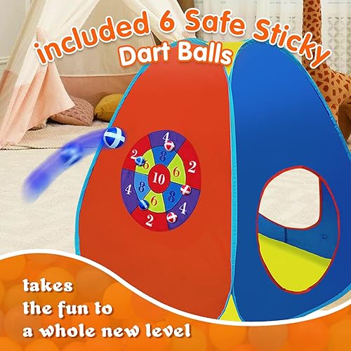 Miniatura 2 de 5 hoyos de bolas, tienda de campaña y túneles para niños, 1 hoyo de bolas, 2 tiendas de campaña, 2 túneles de rastreo, 2 aros de bola, juego de