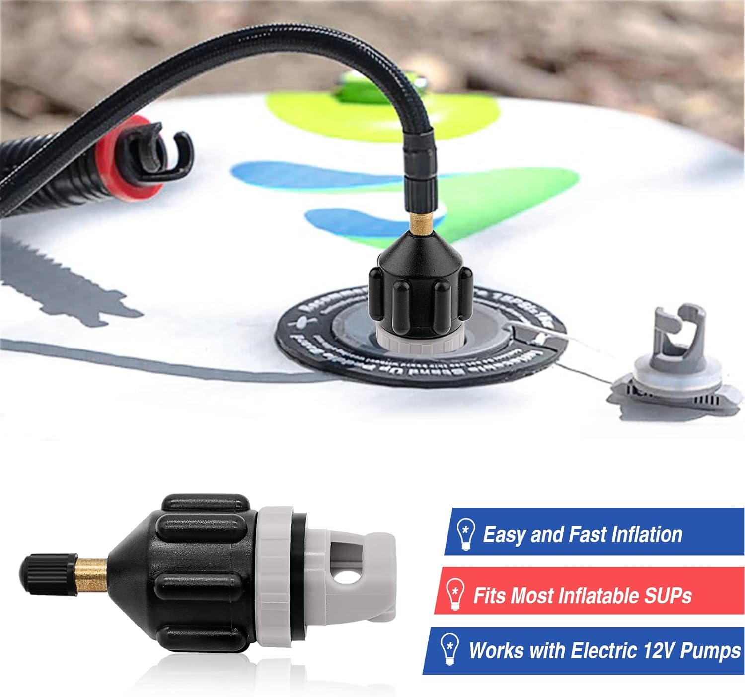 2Pack SUP Pump Adaptor, Universal Inflatable Boat SUP Pump Converter
