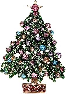 クリスマスツリーのブローチ | カラフルなクリスマス ツリーのピン | 合金装飾ピン 洋服バックパック用 クリスマス エナメルピン 女性 女の子 子供用 Soufly