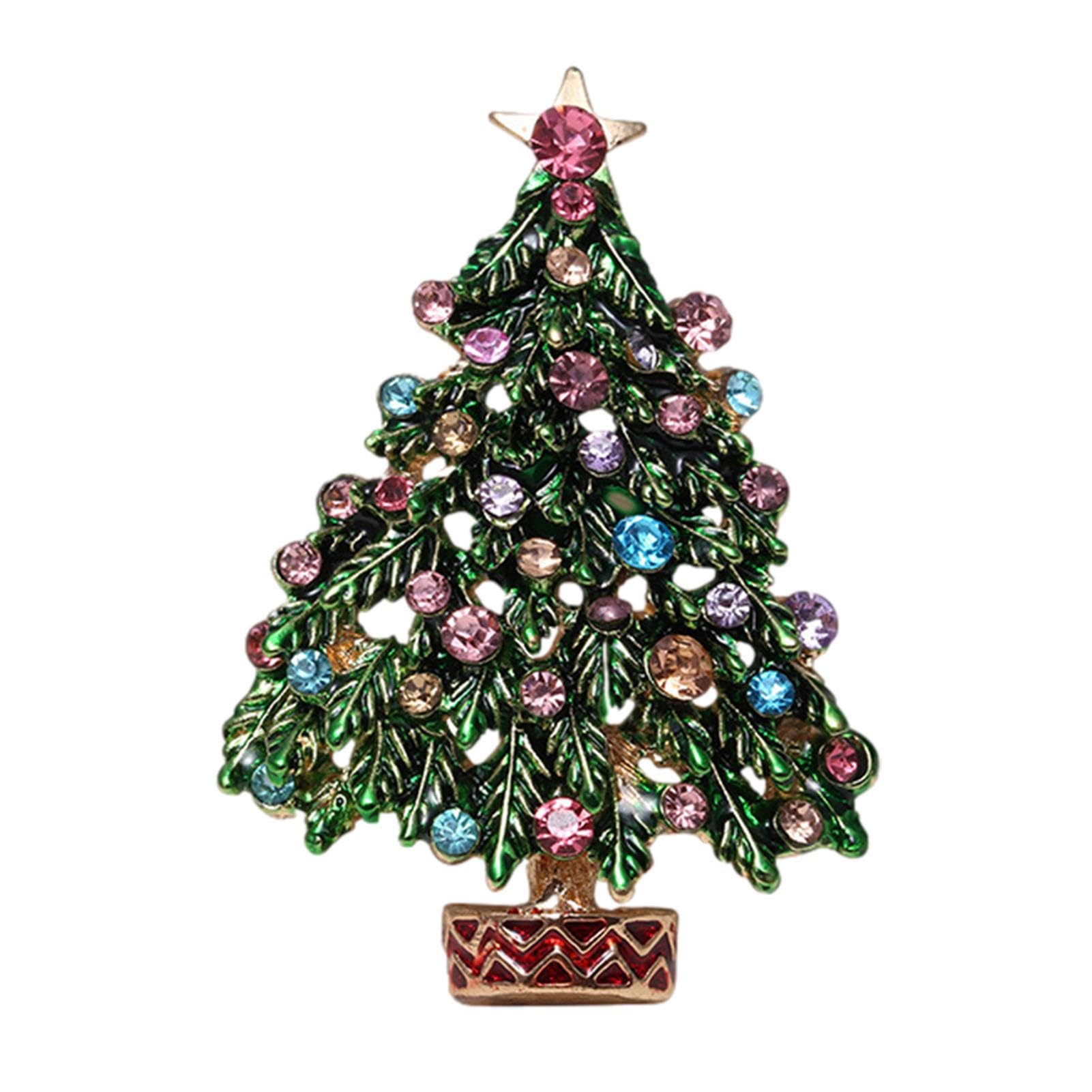 Amazon.co.jp: クリスマスブローチピンビンテージクリスマスツリーピン