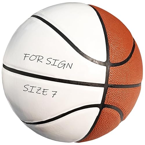 Size 7 Autograph Basketball 29.5" Blank White Basketball for Signature