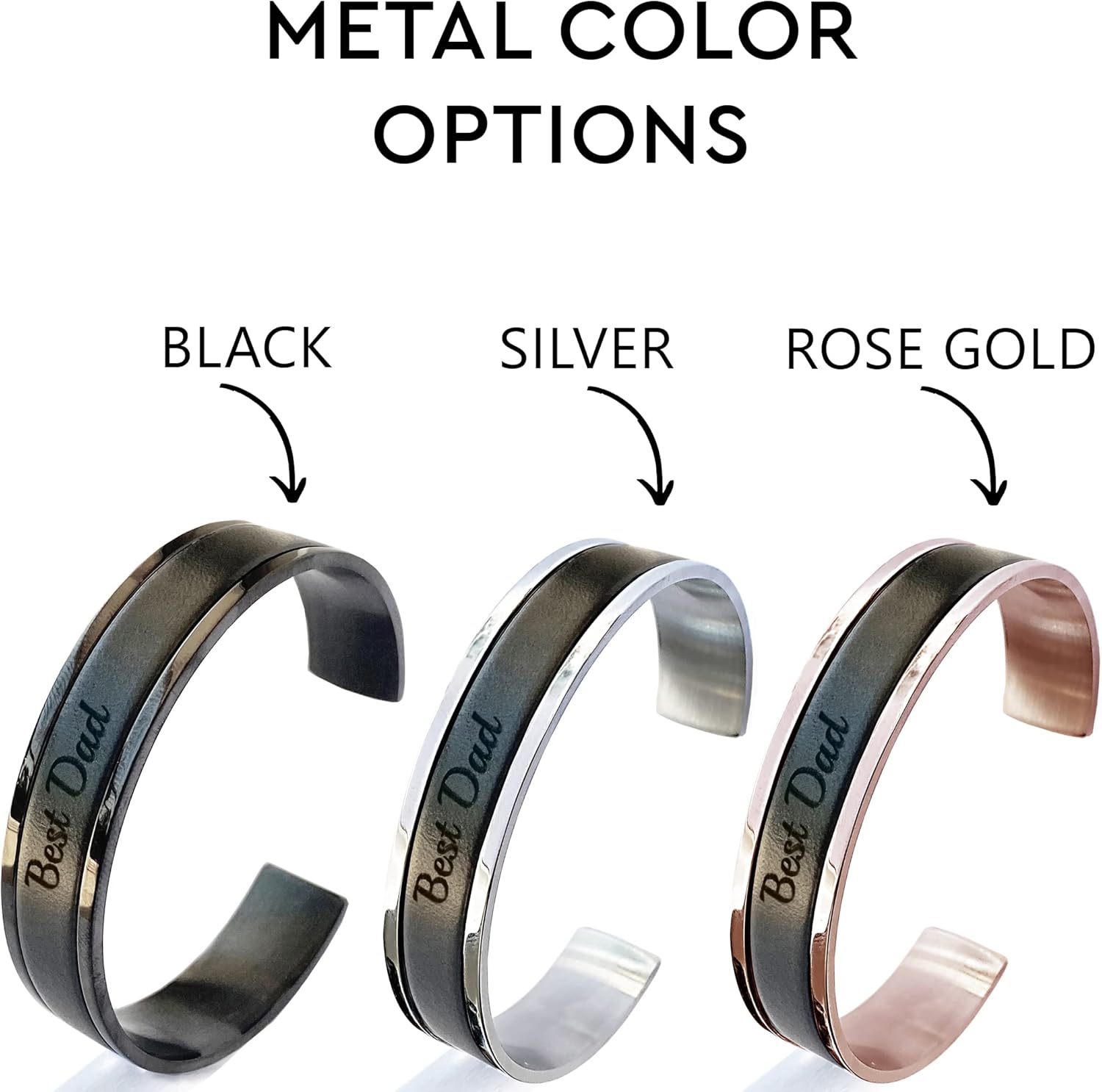 Custom Mens Leather Bracelet Personalized Anniversary Gift for Husband Fathers Day Gift