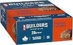 Barres de protéines CLIF BUILDERS, Saveur Chocolat, 20g de protéines, Préparées au Canada, Sans gluten, Sans édulcorants artificiels, 68 g (Paquet de 12)