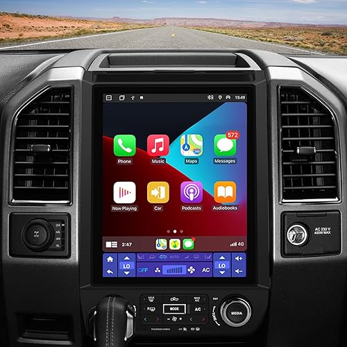 Junsun 4+64G 12.1 pulgadas radio de coche estéreo para Ford F150 2015-2021 Android 12 inalámbrico CarPlay Android Auto DSP Bluetooth navegación GPS