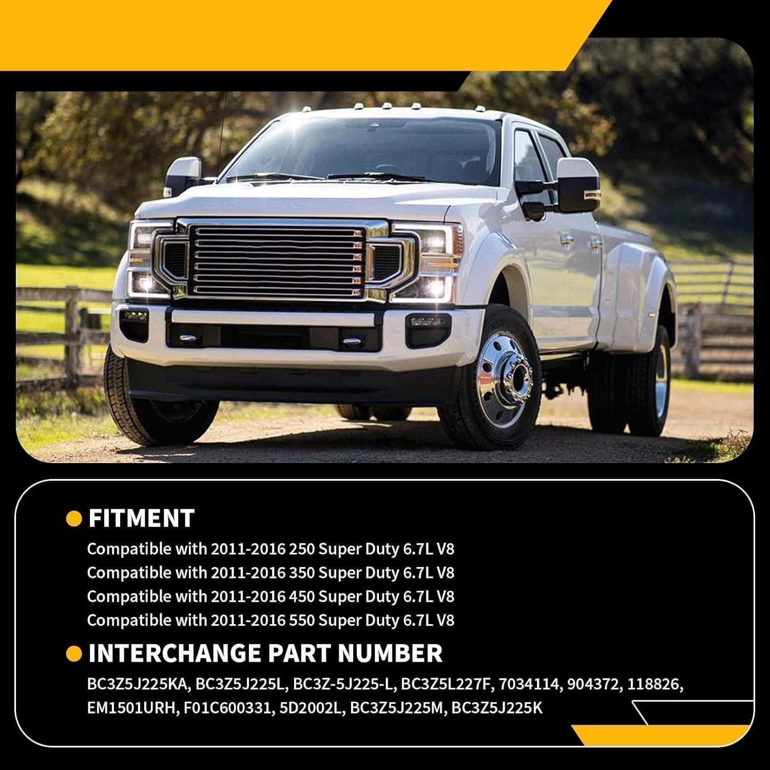 BC3Z5J225KA 6.7L V8 DEF Heater/Diesel EXH Fluid Reservoir Urea Pump Compatible with 250 350 450 550(F Series) 2011-2016 Super Duty BC3Z5J225L 904-372