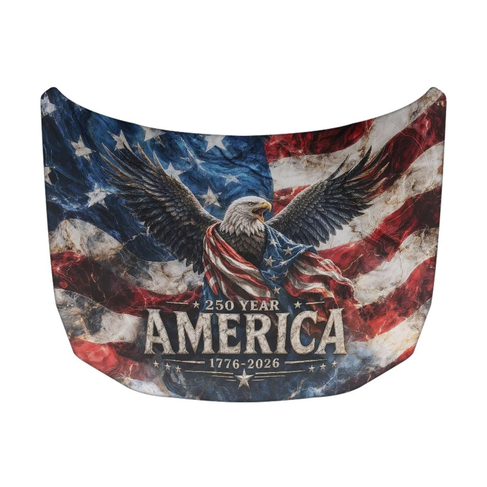 Car Hood Cover Car Hood Protector USA 250th Birthday Prints Waterproof Universal Automotive Exterior Accessories Patriotic Decorations for Compact Vehicles Sedans Trucks SUVs Pickup (59×39 Inch)
