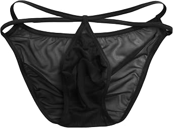 Men's Sexy Jockstrap Sheer Mesh T-Back Thong Stretch Bulge Pouch Ice Silk Enhancing Thongs Underwear