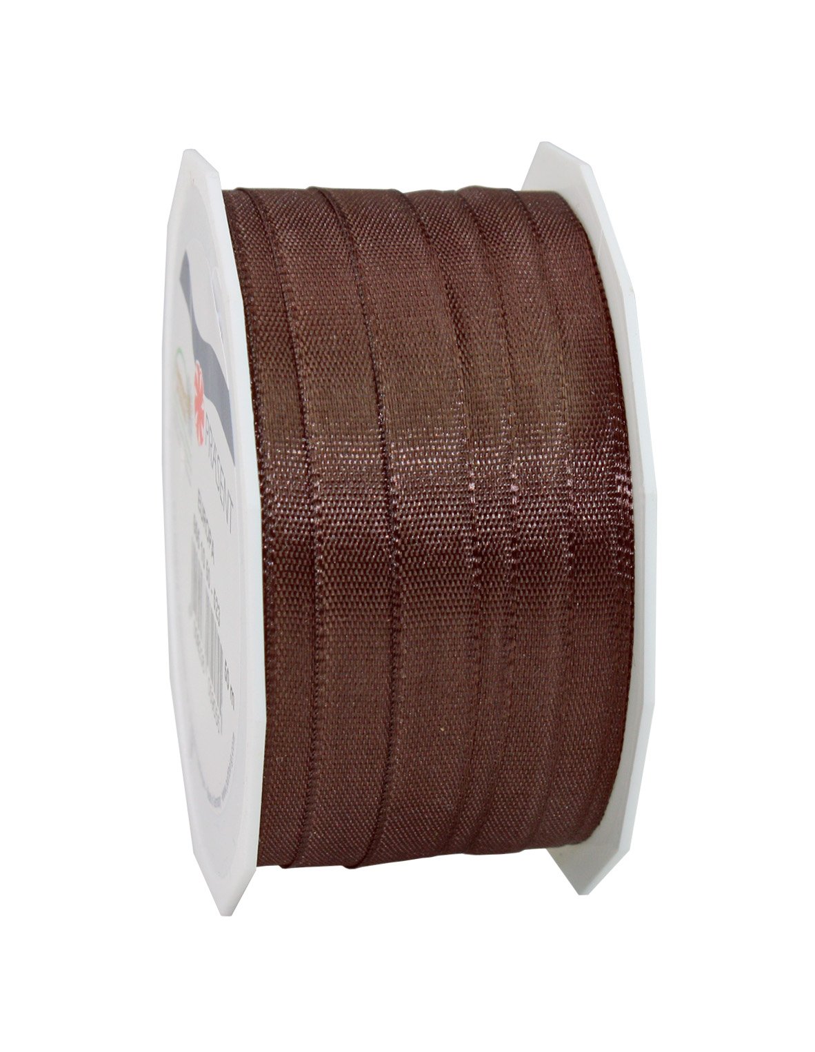 C.E. Pattberg Präsent - Europa Taffeta Ribbon Brown 10 mm width, 50 m length, Pastel Green, 10mm - 50m