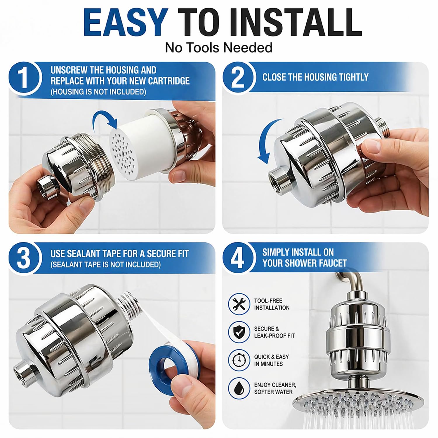 Casaheal Shower Filter - Soften Hard Water -5 Casaheal Shower Filter - Soften Hard Water -5