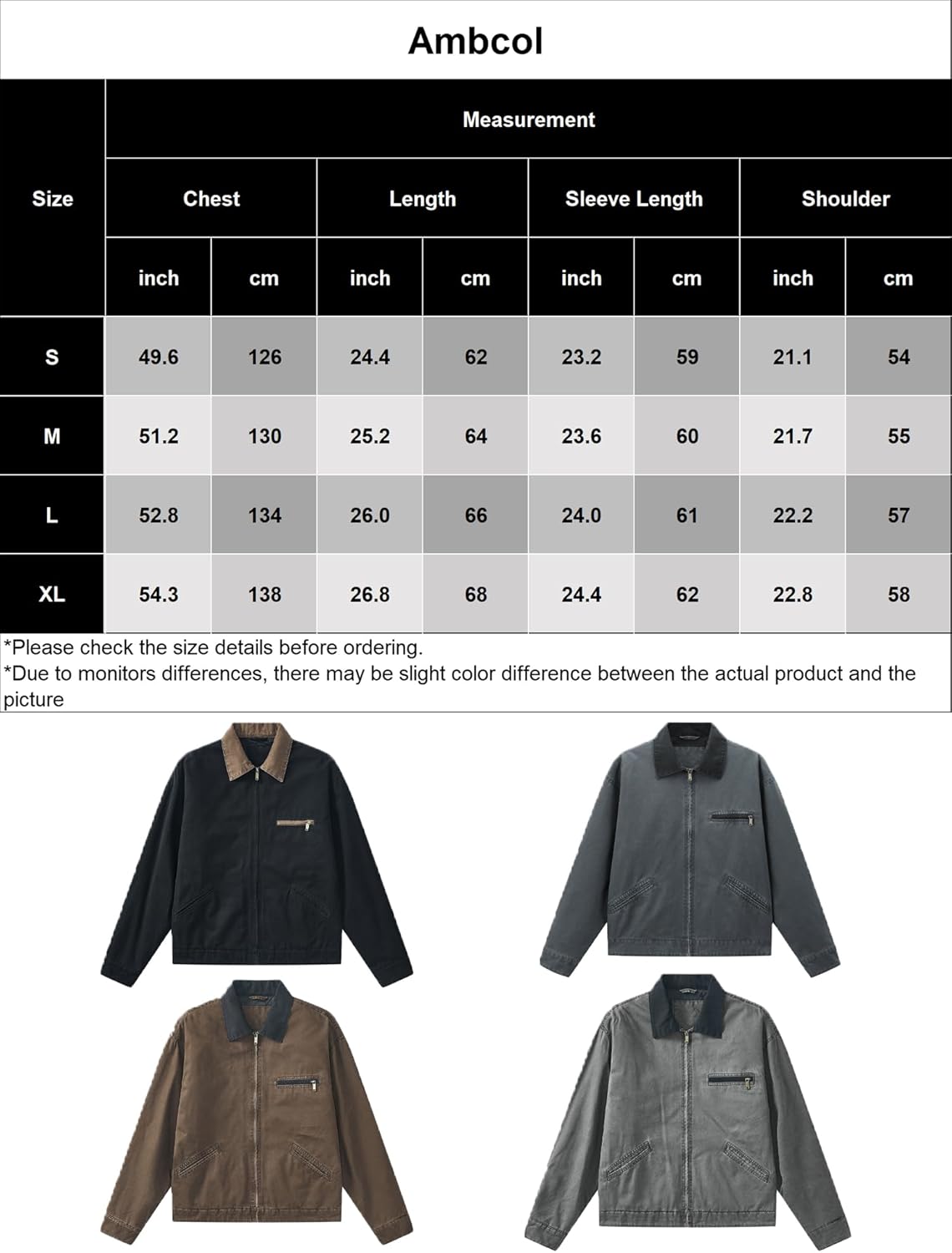 Men's Casual Canvas Cotton Military Lapel Jacket Vintage Washed Motorcycle Jackets