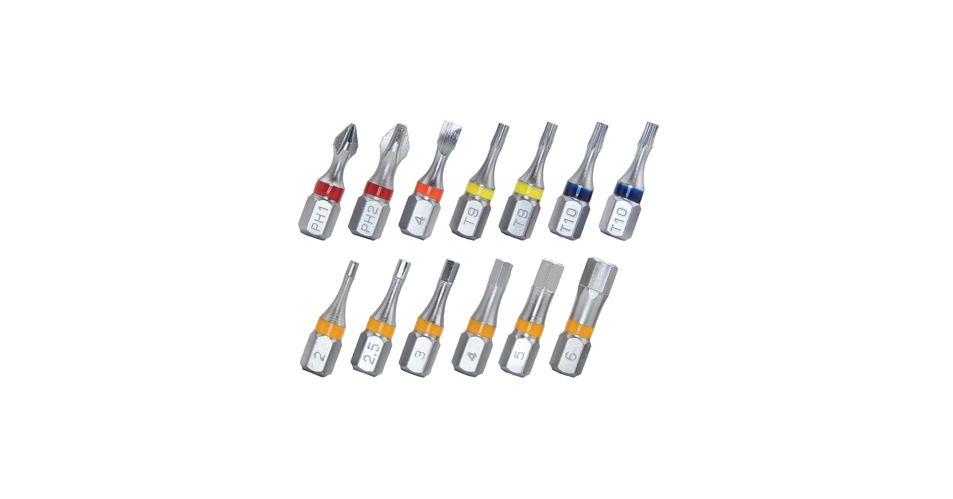 K⭐︎H⭐︎A 711L Color Coded 13 PCS Hex Bit Set 1/4