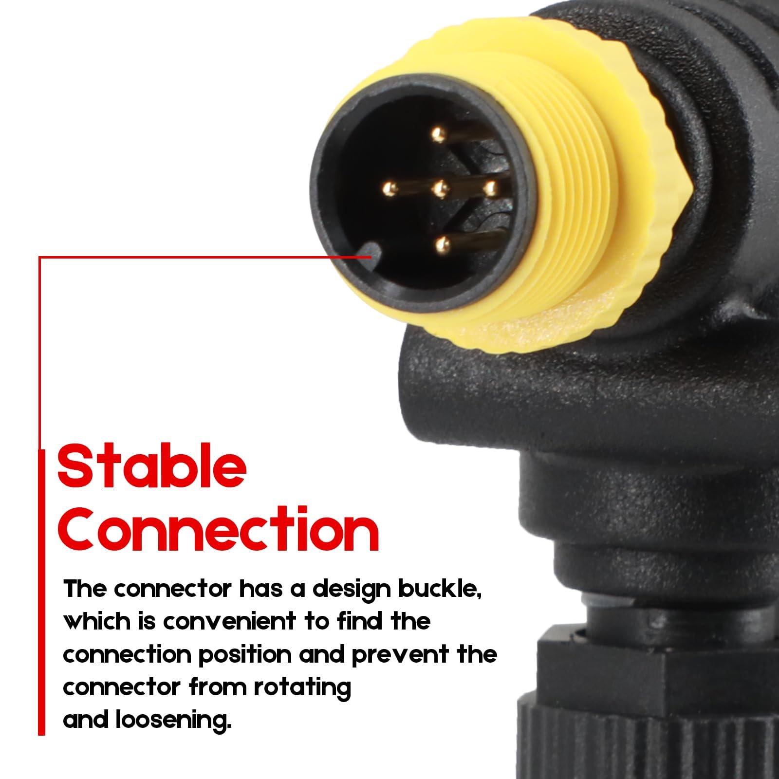 NMEA 2000 Câble d'extension pour système réseau Lowrance Garmin Simrad - Qualité marine NMEA 2000 - Câble d'extension (3 m, jaune)