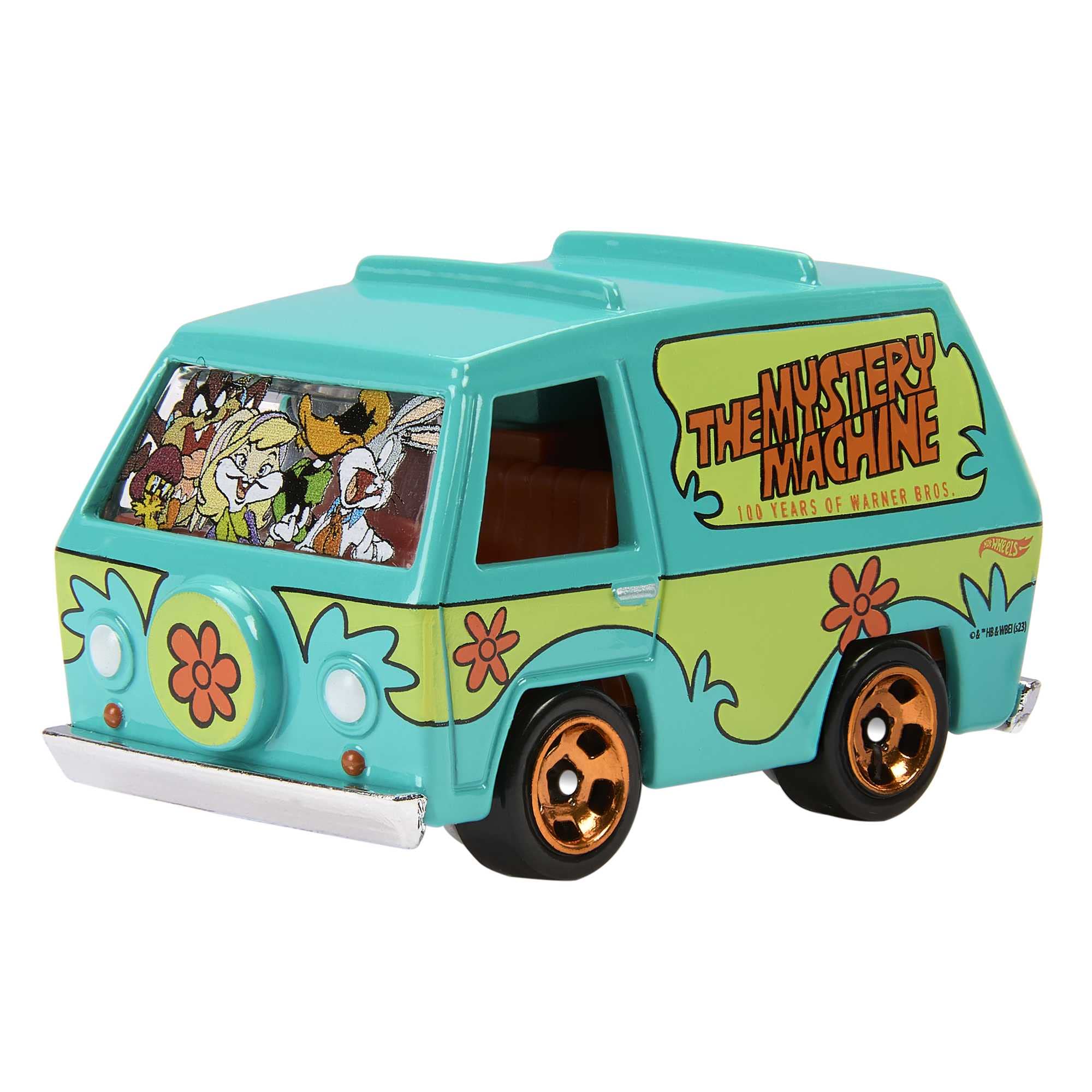 Hot Wheels Pojazd filmowy Looney Tunes 100 rocznica Asortyment metalowych autek w skali 1:64 dla dzieci i dorosłych, kolekcjonerski wygląd na 100. rocznicę Warner Bros.HMV73