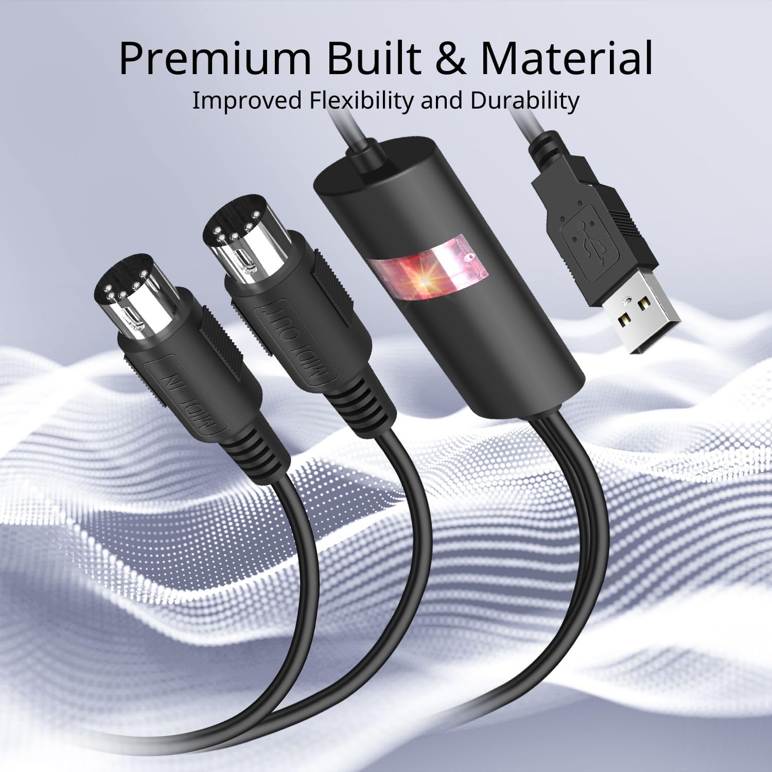 Cavo Convertitore USB To MIDI IN/OUT – Collega Tastiera Musicale A PC