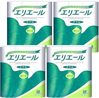 エリエール トイレットペーパー 30m×72ロール(18ロール×4パック) ダブル パルプ100% リラックス感のある香り 【ケース販売】