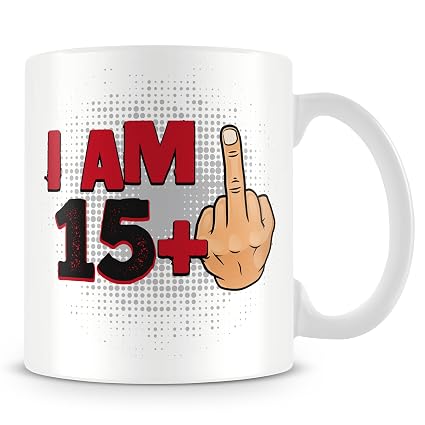 16th Birthday Gift Mug - Middle Finger