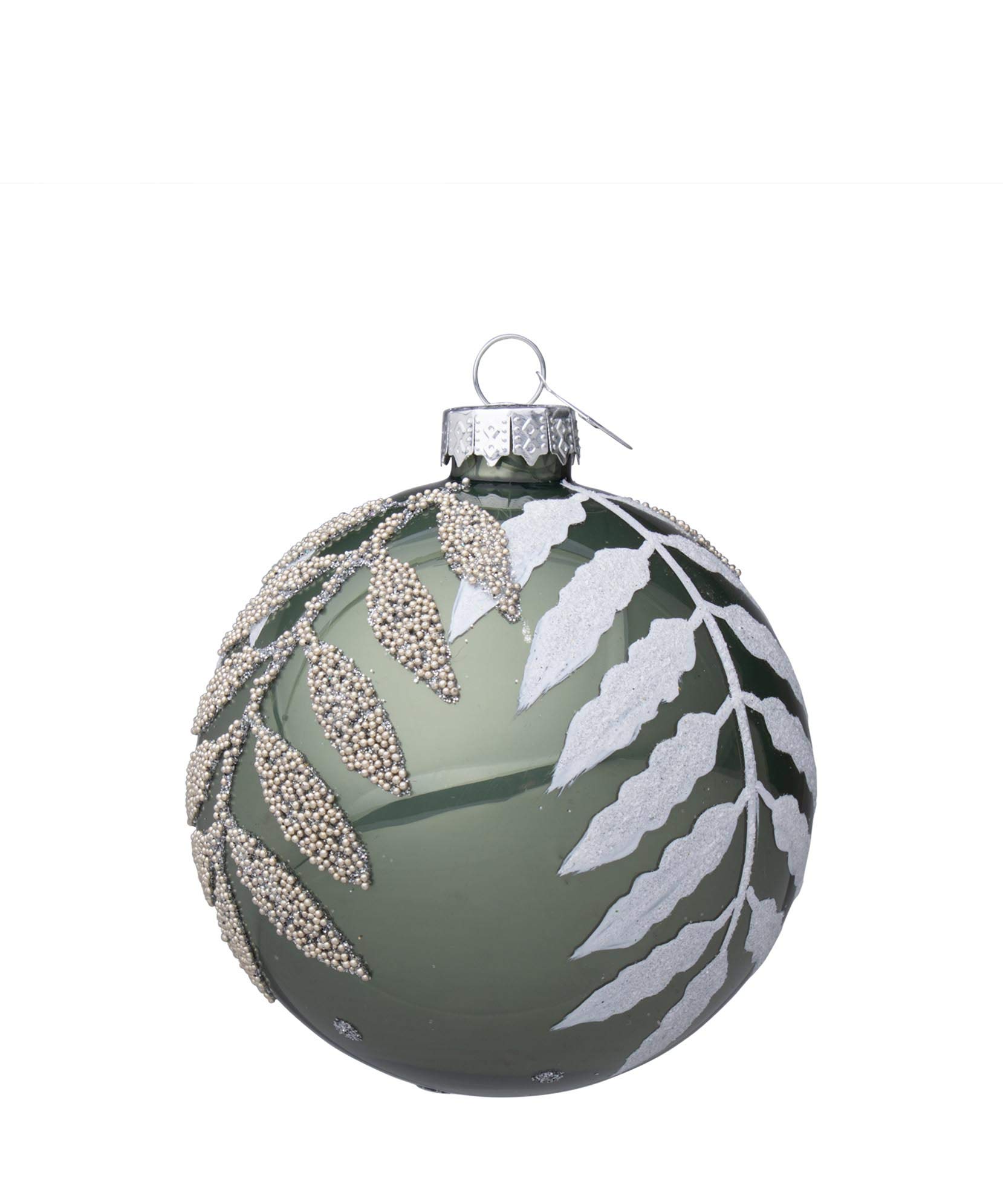 Palle Di Natale In Vetro Rosso Con Fiocco Verde, Bizzotto – Set 4 Palline Diametro 100 Mm Per Albero