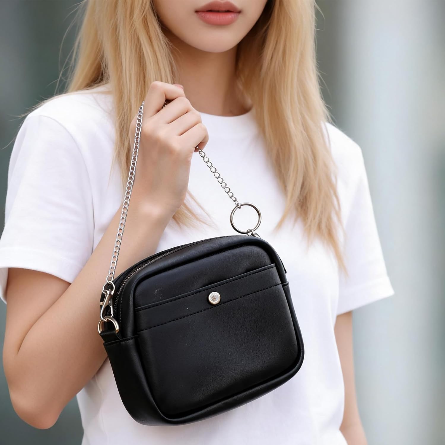 Jean Chains, 3 Pcs Silver Waist Chain Belt Multi-Layer Butterfly Hip Hop Waist Chain for Women Men