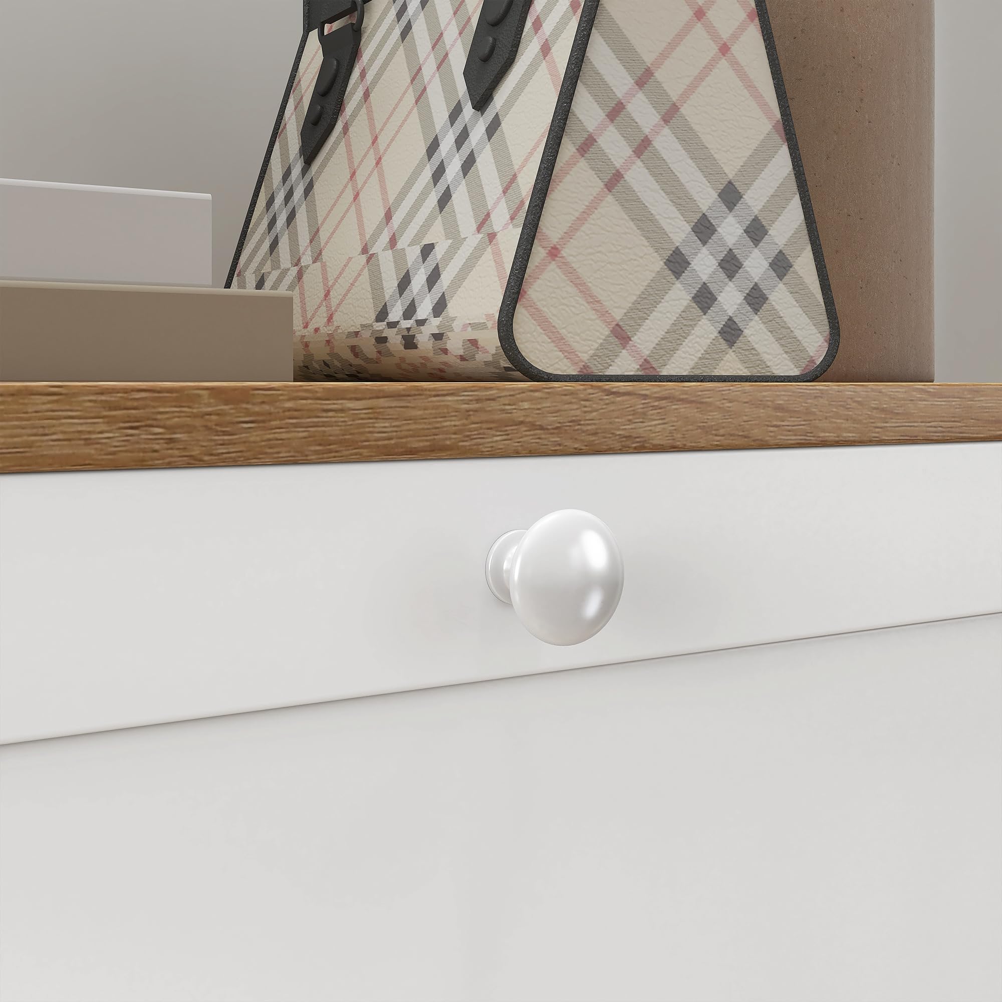 HOMCOM Scarpiera Slim con 3 Ripiani Regolabili a 2 Livelli o Rimovibili per 12 Paia, Mobile Scarpiera in Truciolato e MDF Salvaspazio, 60x24.5x75.5 cm, Bianco e Rovere